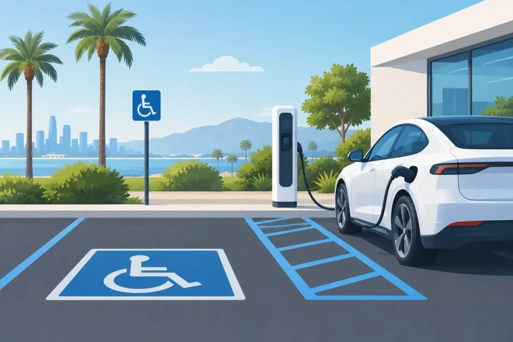 ADA EV Parking Requirements for California Sites